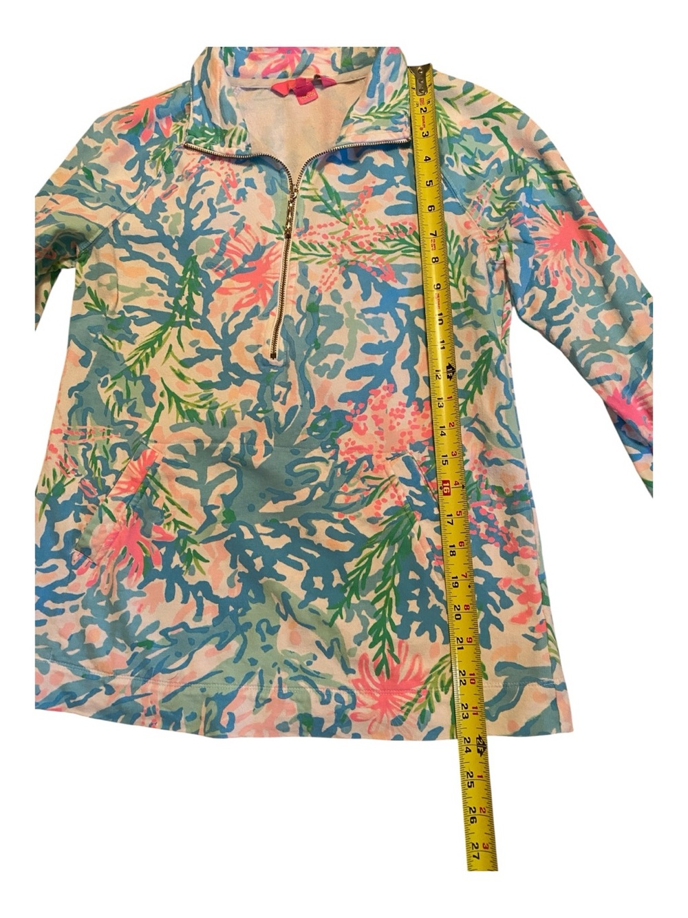Lilly Pulitzer Women’s Quarter Zip Pullover Coral-Pastel Colors, Size XS - Picture 10 of 10